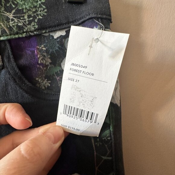 Women's 27 NWT J Brand Forest Floor Pants Floral Print Mid Rise Skinny - Picture 6 of 11